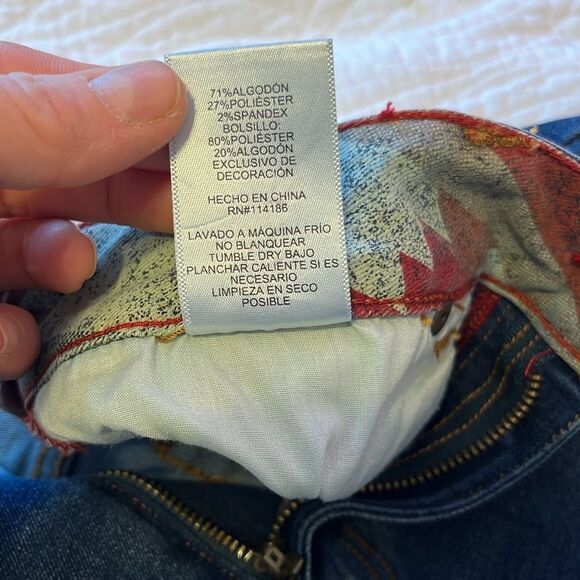 Frye & Co Denim Mini Jean Skirt Womens Sz 4 Raw Hem Western Y2K 90s Retro New - Picture 8 of 8